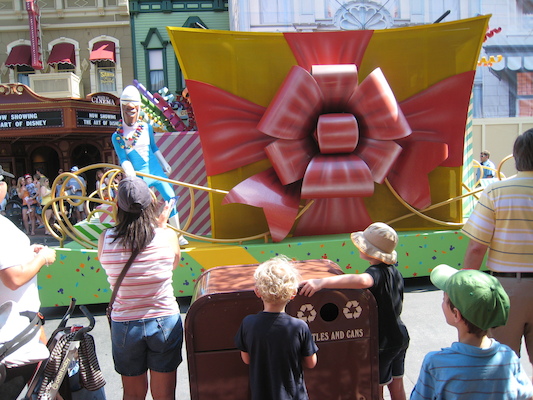 Tim and Cole watching the parade (02-27-2011 12:35)