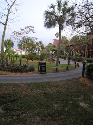 Panorama from the room at the Polynesian (03-01-2011 07:08)