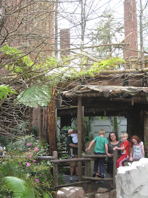 Tim, Xine and Cole at the Ewok village (03-01-2011 12:13)