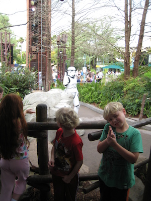 Storm Trooper patrolling near Cole and Tim (03-01-2011 12:26)