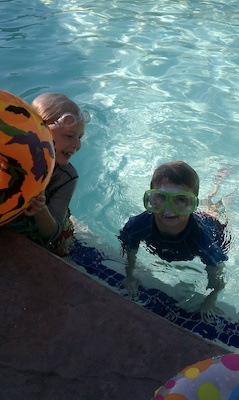 Tim and Jason swimming (08-30-2010 17:00)