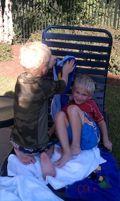 Cole and Matt playing (08-30-2010 17:00)