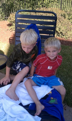 Cole and Matt playing (08-30-2010 17:00)