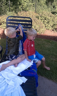 Cole and Matt playing (08-30-2010 17:01)