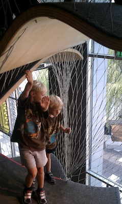 Tim and Cole climbing at the Children's Museum (08-31-2010 12:33)