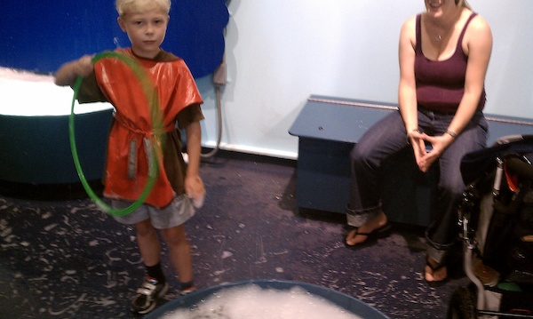 Tim playing with bubbles at the Children's Museum (08-31-2010 12:46)