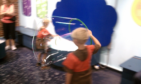 Tim and Cole playing with bubbles at the Children's Museum (08-31-2010 12:46)