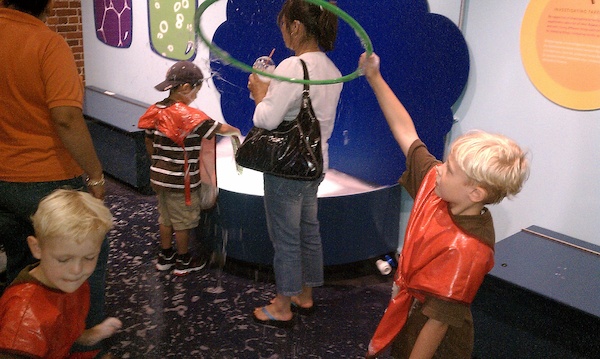 Tim and Cole playing with bubbles at the Children's Museum (08-31-2010 12:47)