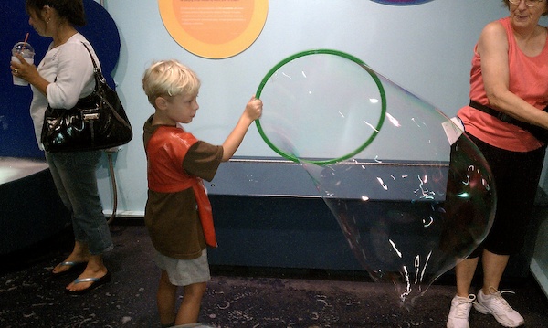 Tim playing with bubbles at the Children's Museum (08-31-2010 12:47)