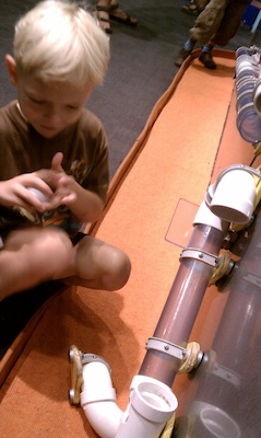 Cole playing with balls at the Children's Museum (08-31-2010 12:58)