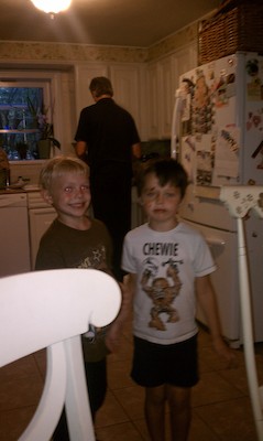 Xine, Cole and the Baers wear chocolate moustaches (09-08-2010 18:32)