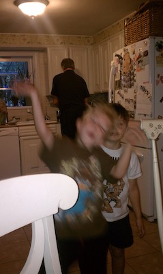 Xine, Cole and the Baers wear chocolate moustaches (09-08-2010 18:32)