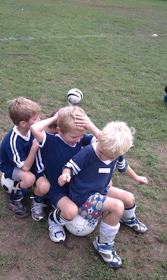 Cole and his soccer pals (09-18-2010 11:00)
