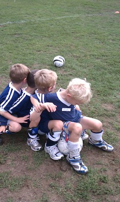 Cole and his soccer pals (09-18-2010 11:00)