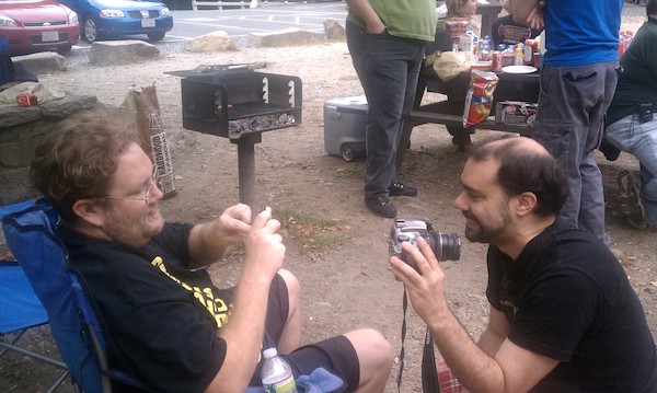 Jer and Noah doing odd things to cameras (09-18-2010 16:59)