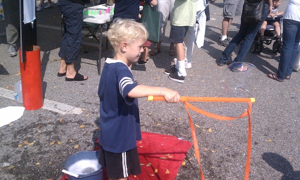 Cole blowing bubbles (09-25-2010 11:58)