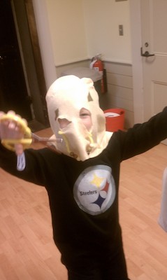 Tim in his werewolf costume (10-15-2010 16:42)