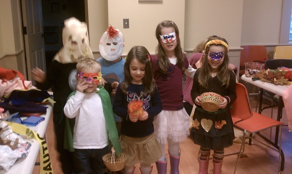 Tim and Cole and the other halloween costumes at crafternoon (10-15-2010 17:02)