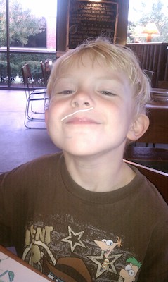 Cole with a moustache (10-26-2010 17:24)