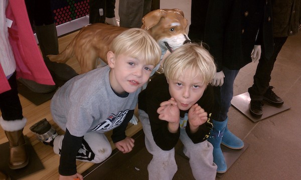 Cole and Tim as mannequins (11-14-2010 15:41)