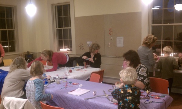 Cole, Xine and Tim at crafternoon (11-19-2010 16:50)