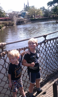 Cole and Tim on Tom Sawyer's island (02-27-2011 11:20)