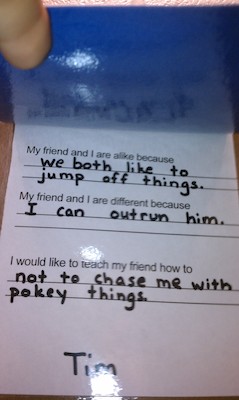What Tim likes about his friend (11-17-2010 14:57)