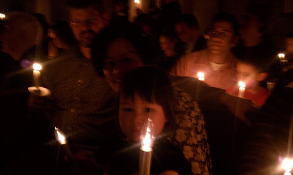 Quinh at the candlelight service (12-24-2010 16:54)