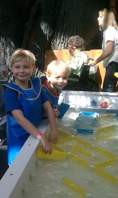 Tim and Cole at the OSC water table (02-25-2011 11:13)