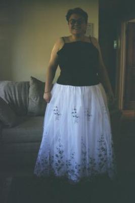 Xine in bridesmaids dress