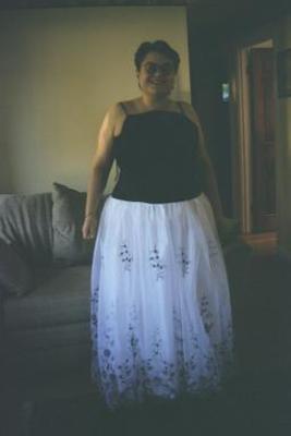 Xine in bridesmaids dress