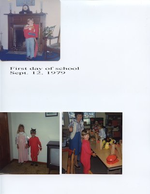 Page 14 - Xine, Juj, First day of school 1979