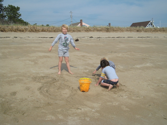 Tim, Cole and Jamie at Ferry Beach (05-07-2011 08:22)