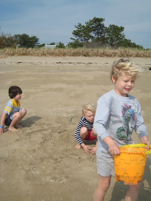 Tim, Cole and Jamie at Ferry Beach (05-07-2011 08:22)