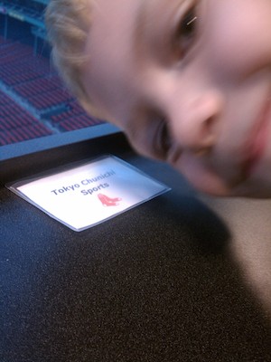 IMG_20110609_184356 - Cole at the press box at Fenway (06-09-2011 18:43)