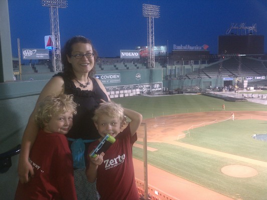 IMG_20110609_202619 - Tim, Xine and Cole at Fenway (06-09-2011 20:26)