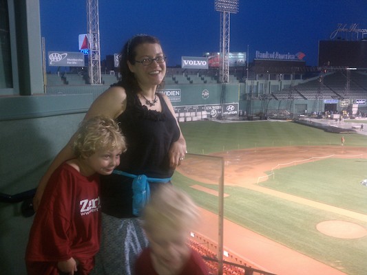 IMG_20110609_202636 - Tim, Xine and Cole at Fenway (06-09-2011 20:26)
