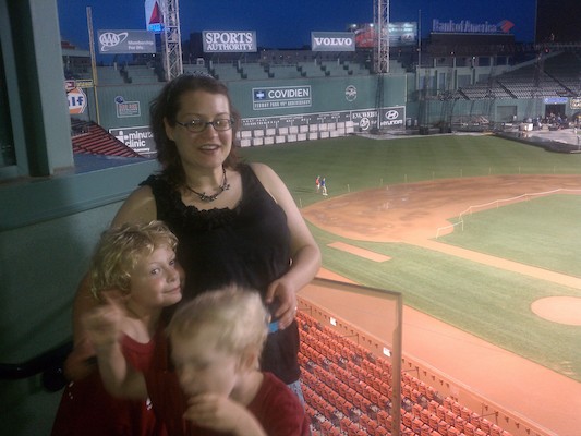 IMG_20110609_202648 - Tim, Xine and Cole at Fenway (06-09-2011 20:26)
