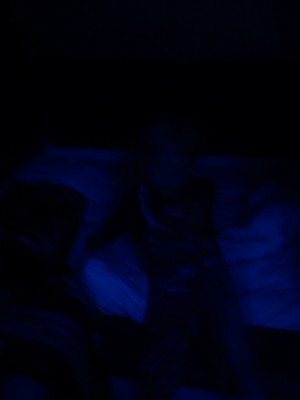 Cole sleeping at the Yotel (07-02-2011 08:00)