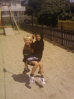 Tim and Cole on the zipline (07-07-2011 13:43)