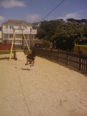 Tim and Cole on the zipline (07-07-2011 13:43)