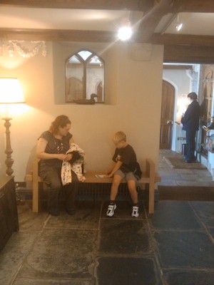 Xine and Tim working inside St Michaels Mount (07-07-2011 14:13)