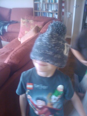 Cole wearing the tea hat (07-19-2011 10:05)