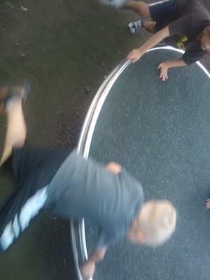 Tim and Cole in the Bath playground (07-19-2011 19:25)