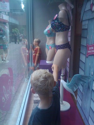 Tim and Cole as store models (07-20-2011 18:07)