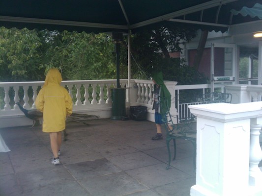 Tim and Cole and a peacock (07-20-2011 19:11)