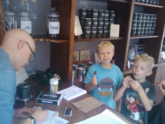 Tim and Cole resupplying at the monster supply store (07-24-2011 11:32)