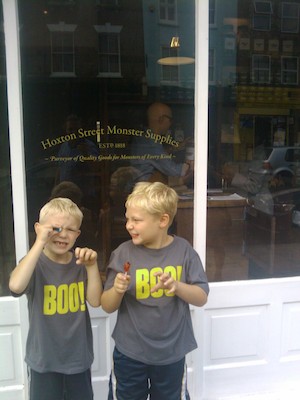 Tim and Cole resupplying at the monster supply store (07-24-2011 11:53)