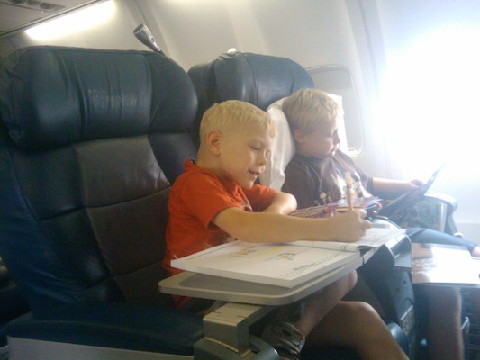 Cole and Tim on the plane (07-26-2011 13:20)