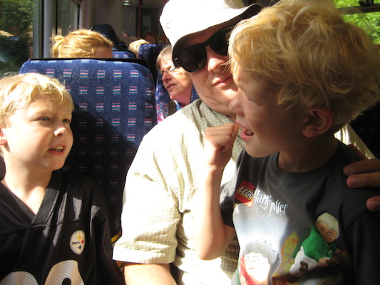 Tim, Ben and Cole on the train (07-11-2011 09:23)